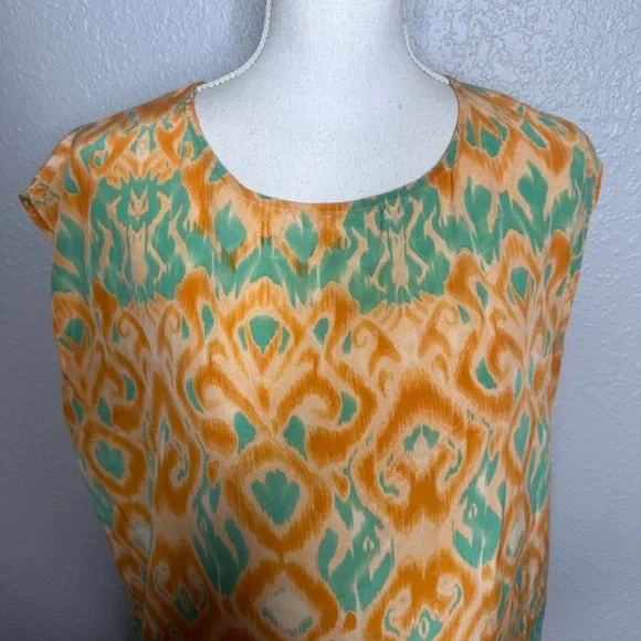 Beth‎ Bowley size 10 Orange & green dress - Picture 8 of 9